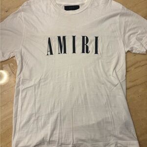 AMIRI White Short Sleeve Tee Bold Logo
